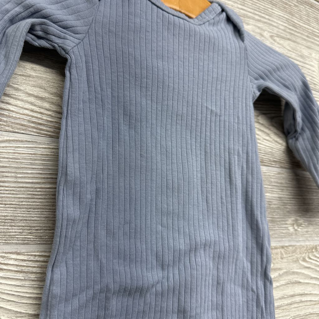 LS Ribbed PJ Gown NB