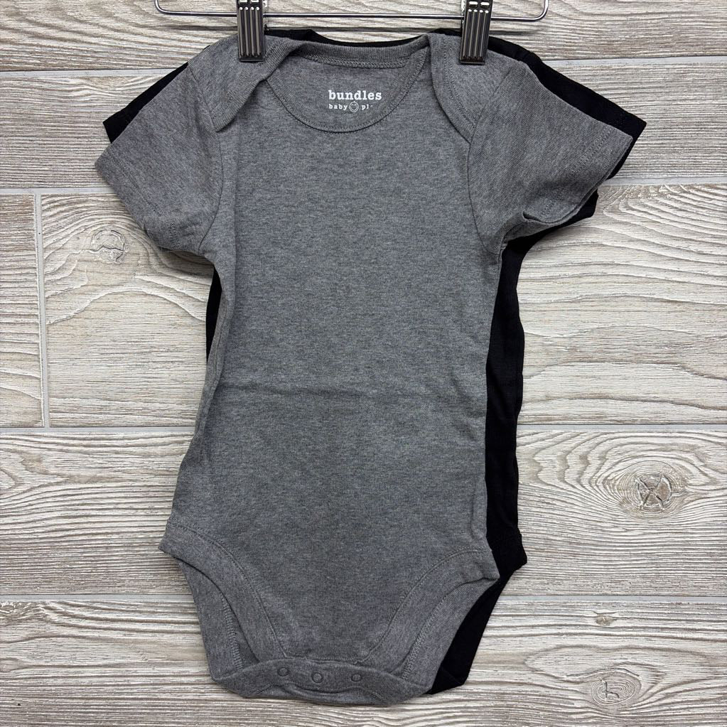 NEW 4 Pk Bodysuits Solid 12-18M