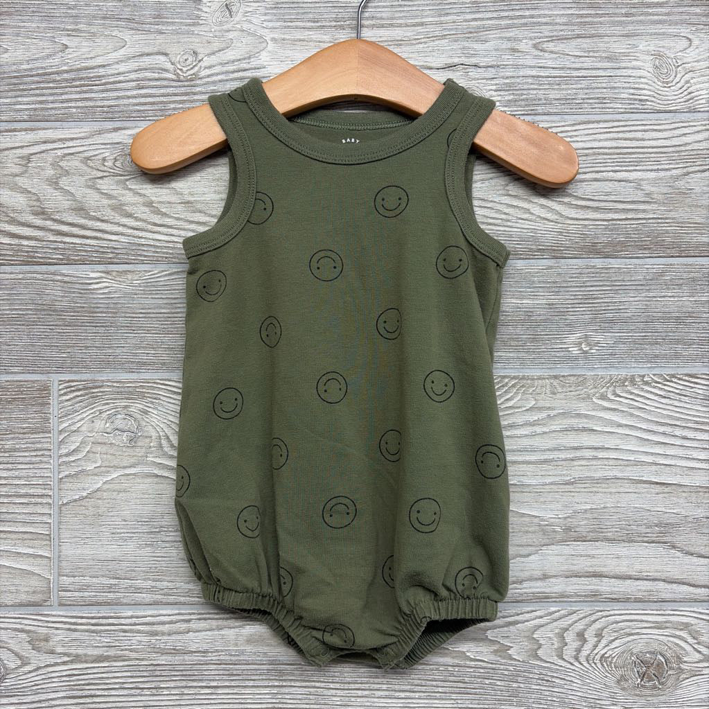 Tank Shorty Romper Smiley Faces 6-9M *