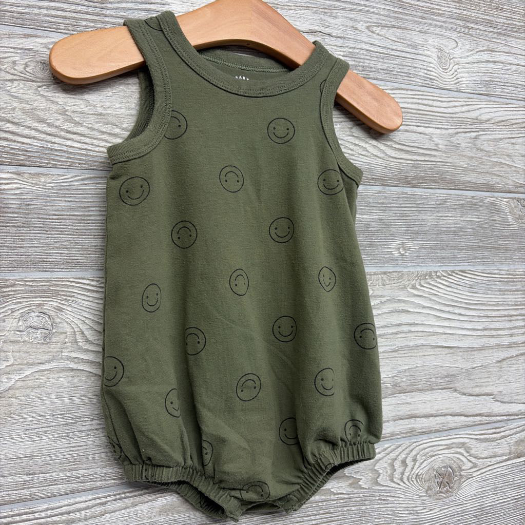 Tank Shorty Romper Smiley Faces 6-9M *