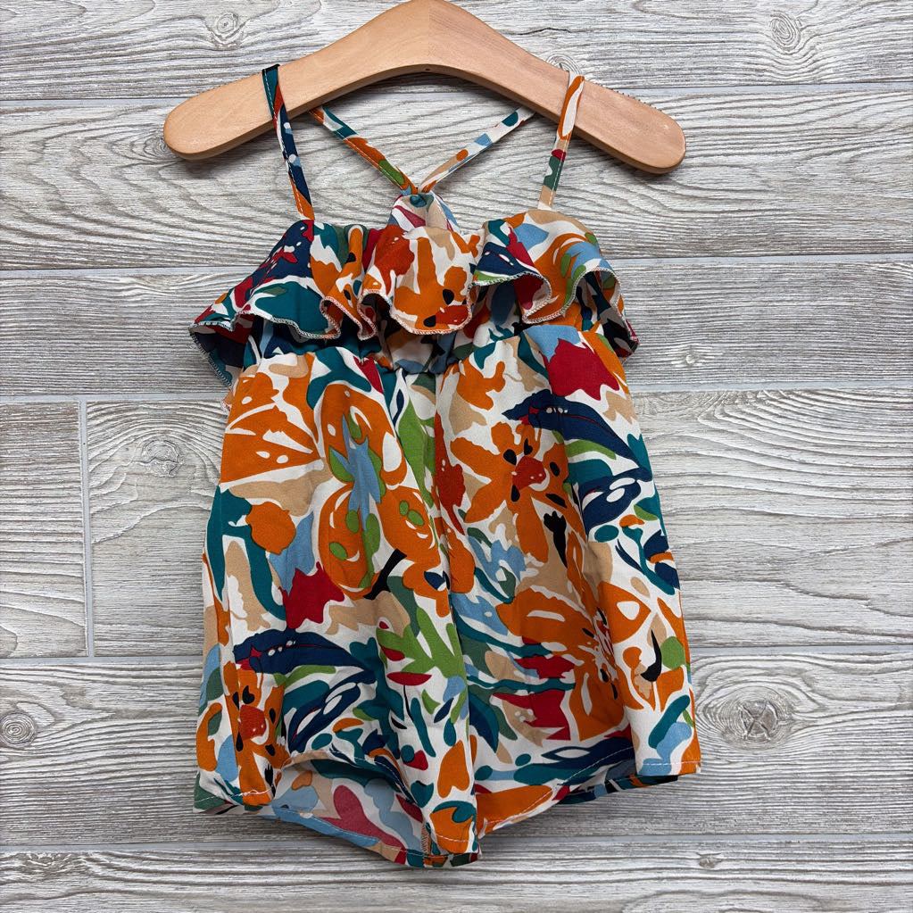 NEW Ruffle Tank Romper Printed 2-3