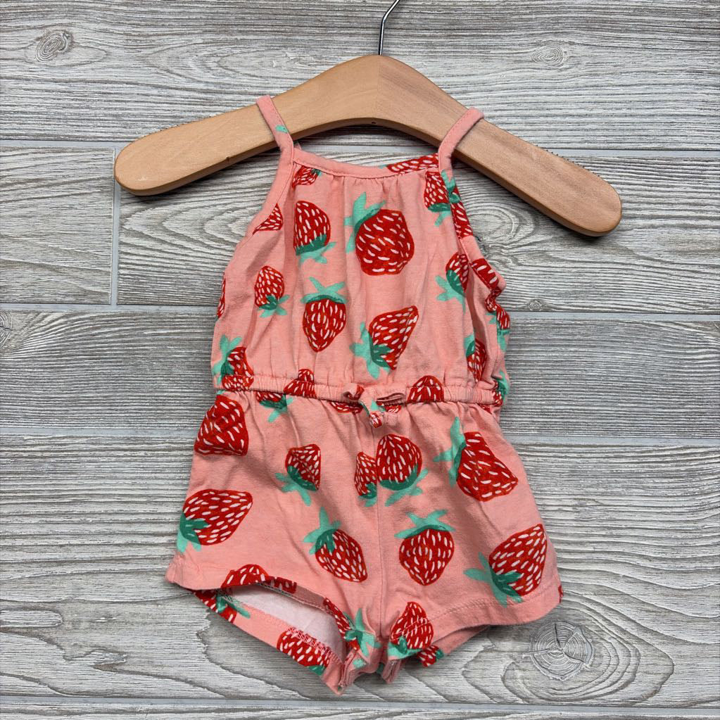Tank Romper Strawberries 0-3M
