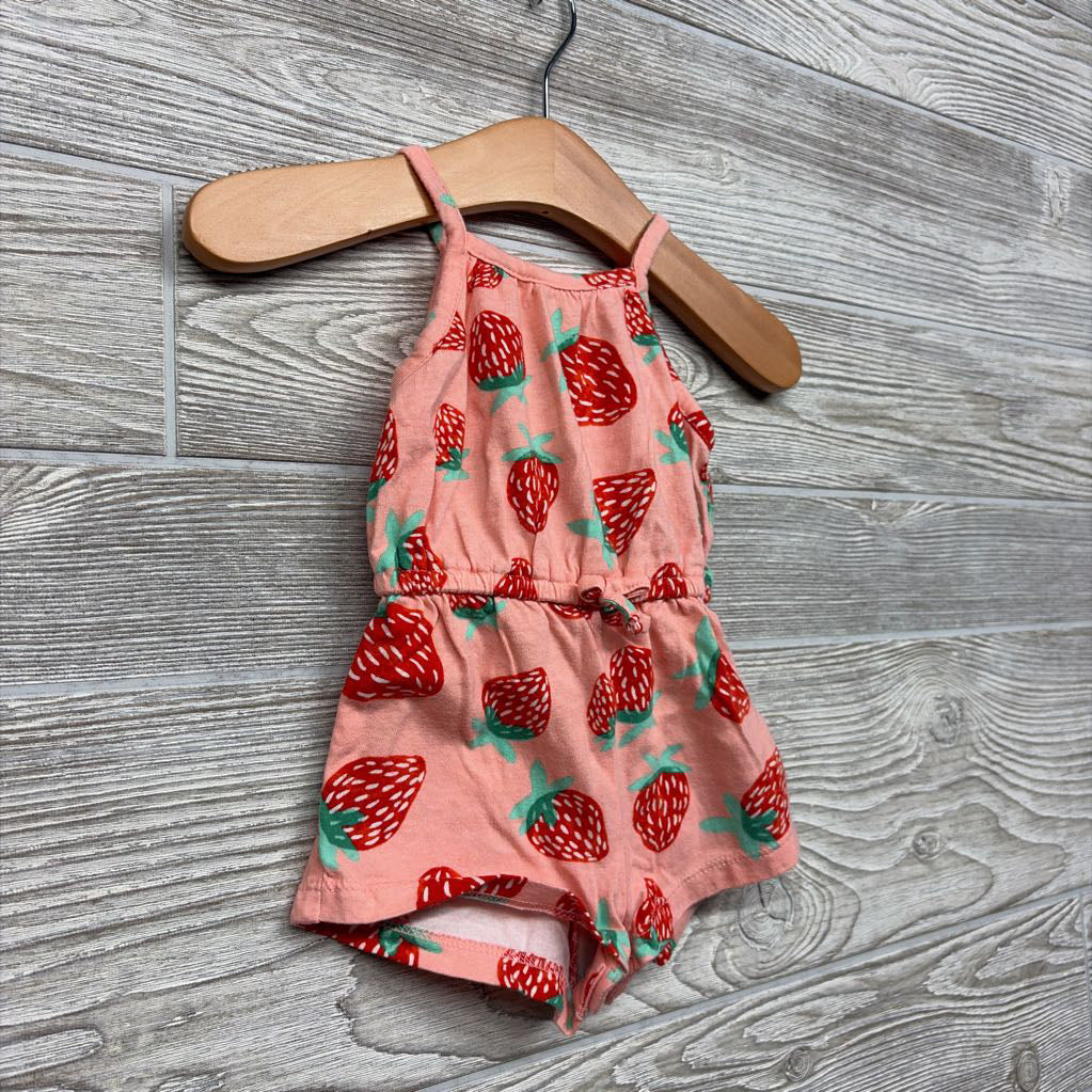 Tank Romper Strawberries 0-3M