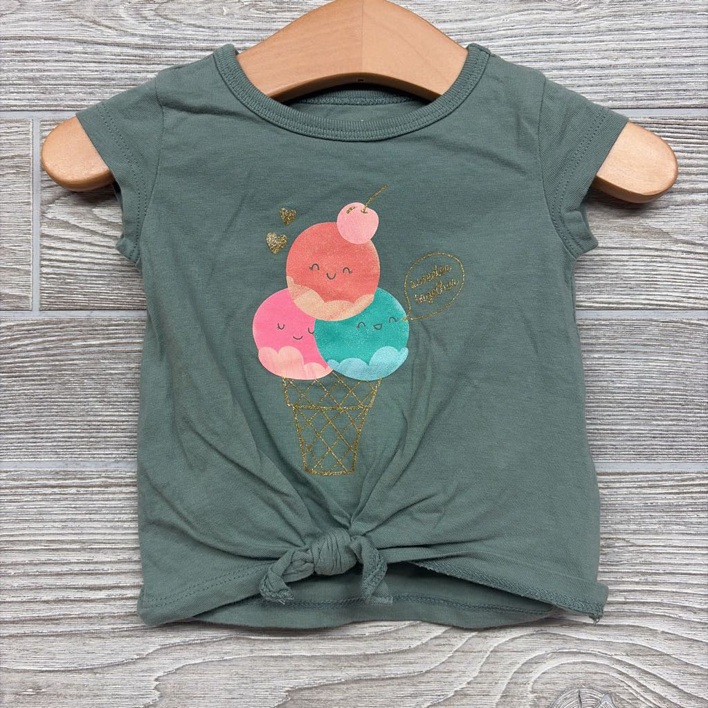Front Knot Shirt Ice Cream Better Together 6M