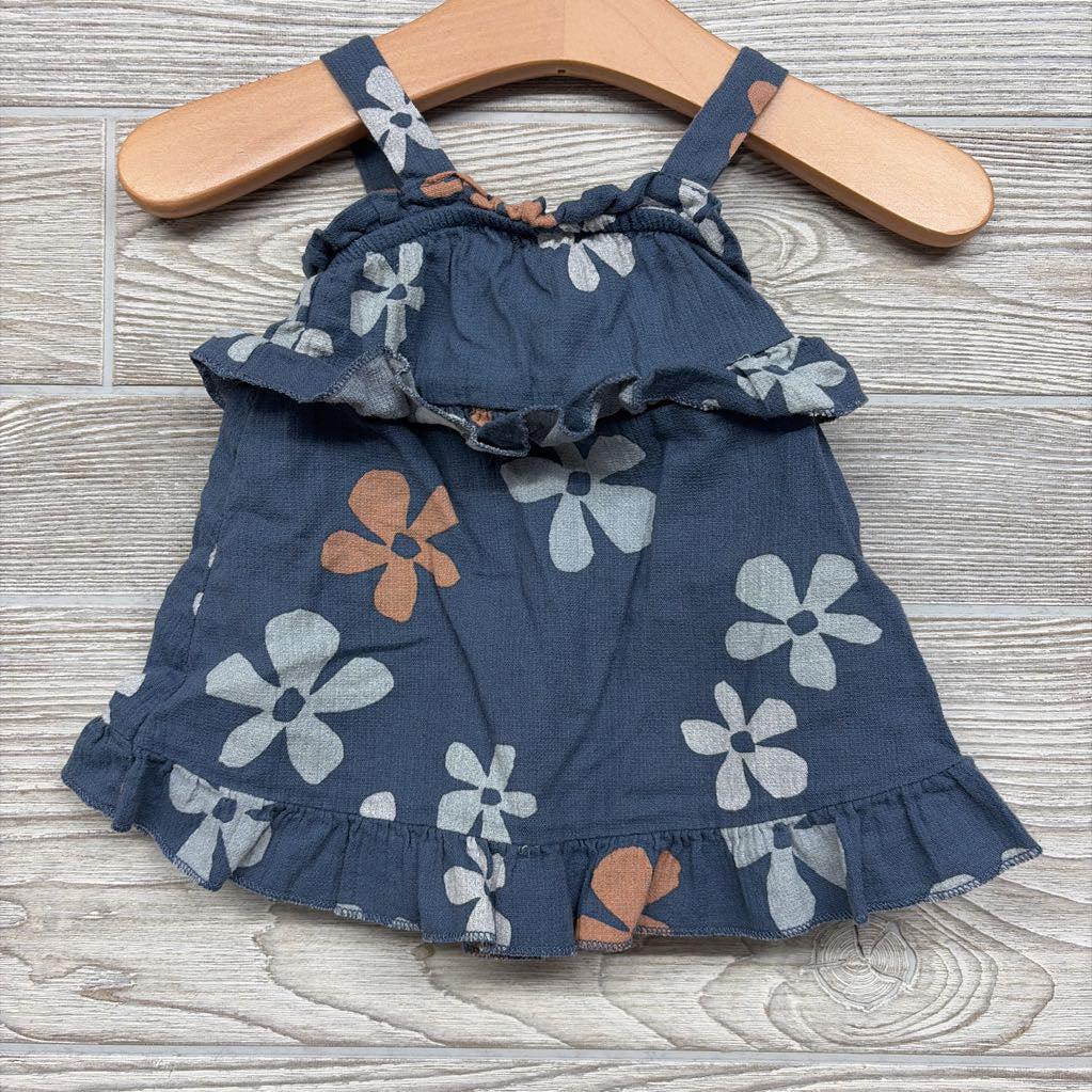 Textured Tank Dress Flowers 3M