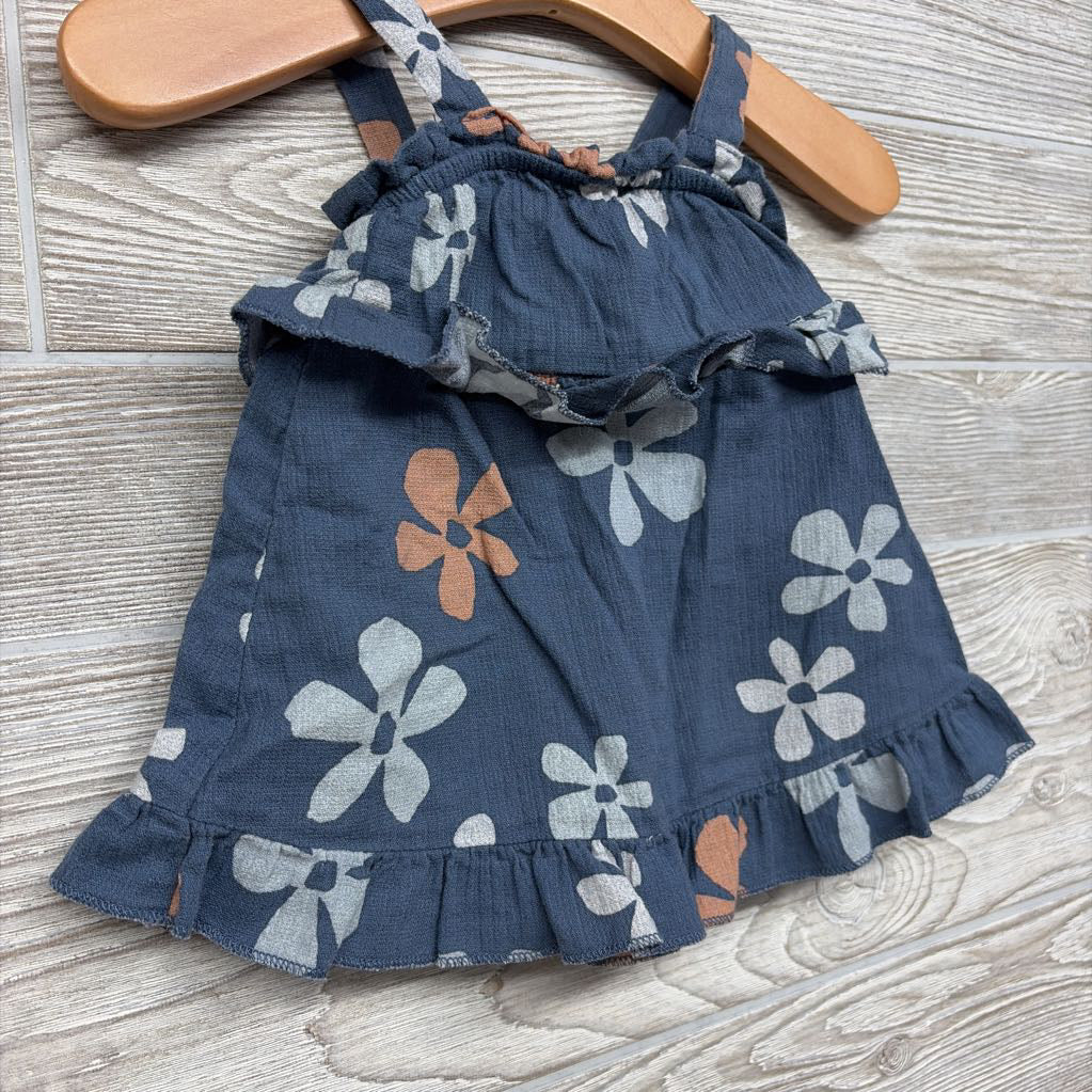Textured Tank Dress Flowers 3M