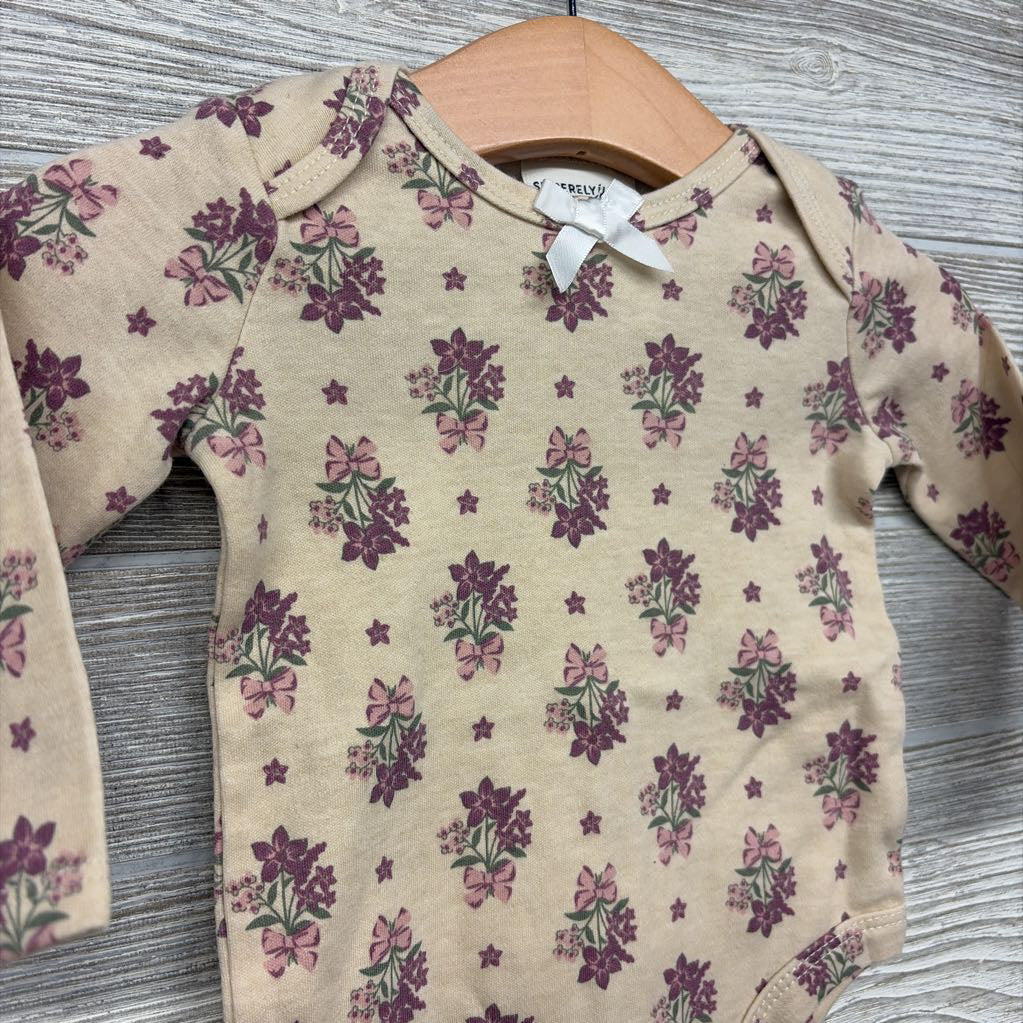 LS Bodysuit Flowers Bows 3-6M