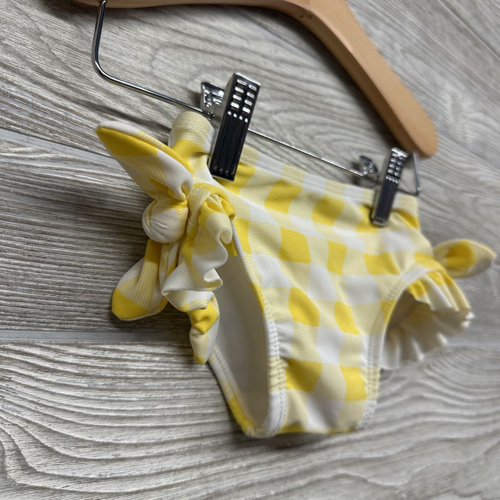 2 Pc Swimsuit Gingham Bows 12M