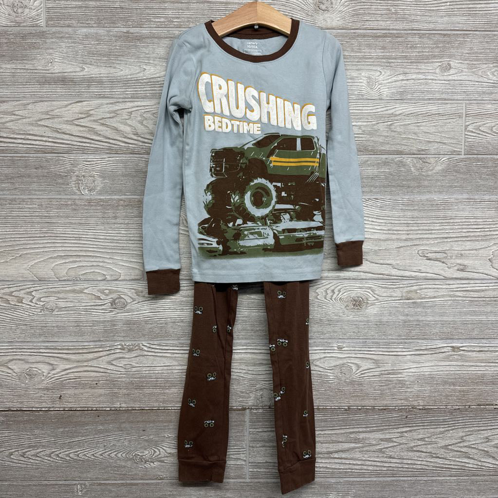 2 Pc LS PJs Monster Trucks Crushing Bedtime 10