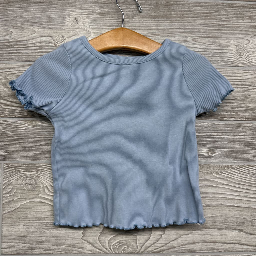 Ribbed Lettuce Trim Shirt 3t