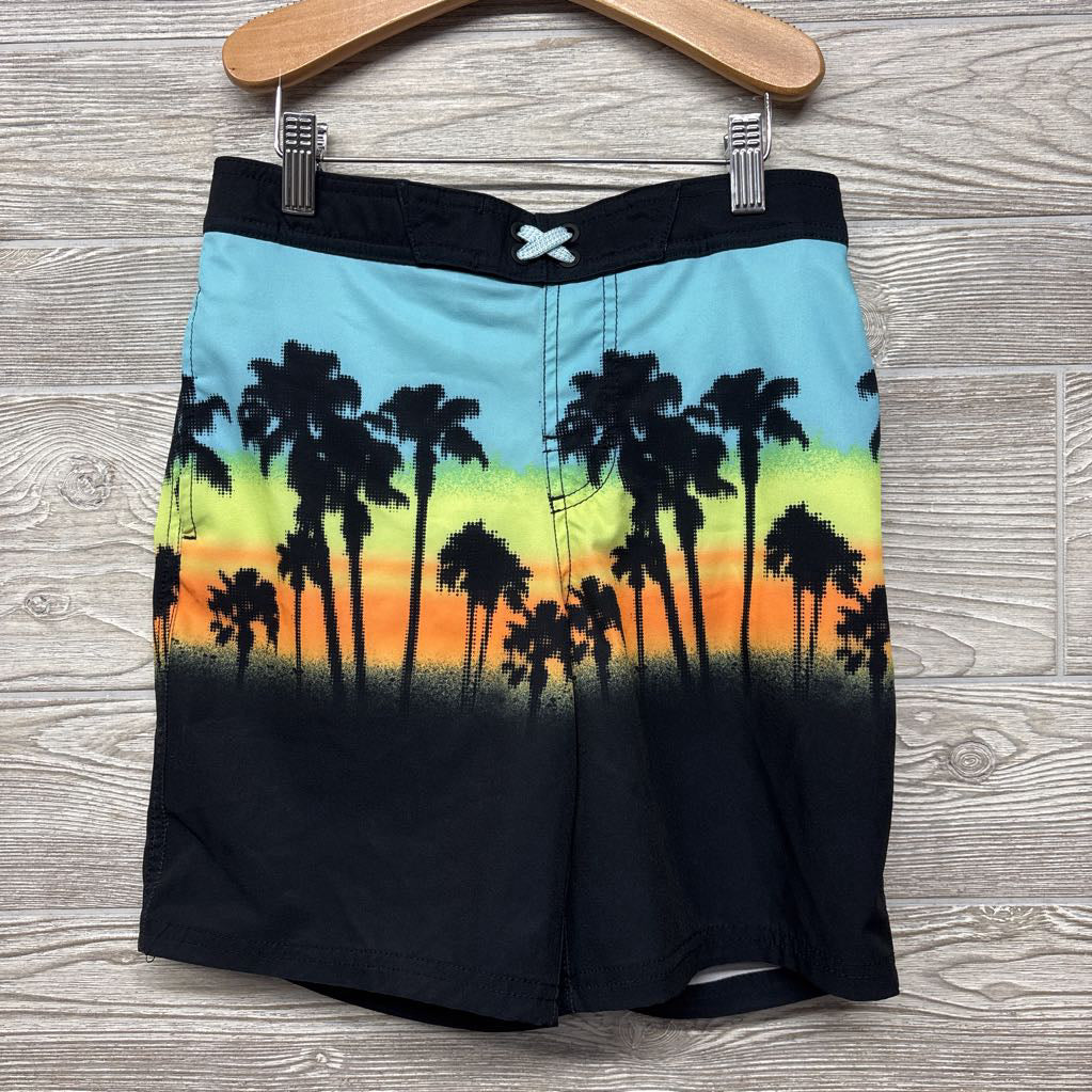 Swim Trunks Palm Tree Sunset 10-12