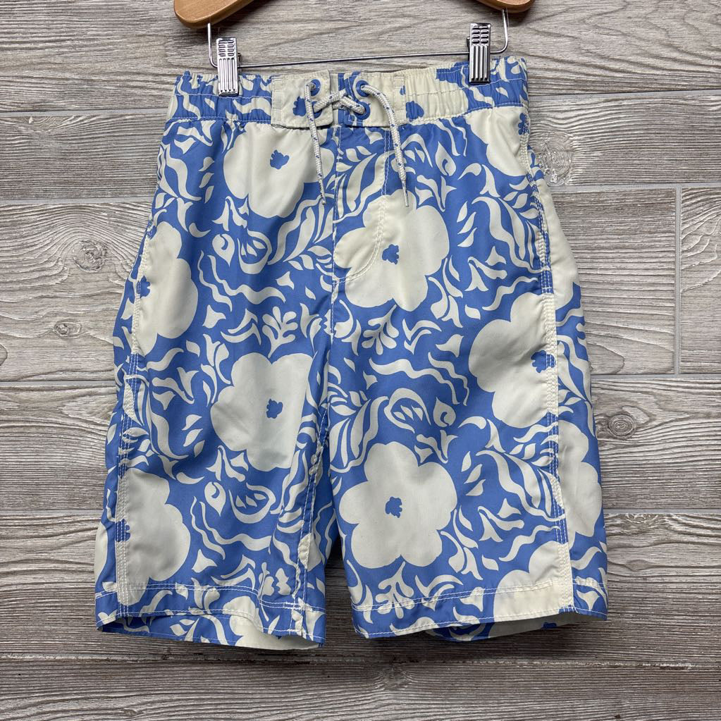 Drawstring Swim Trunks Flowers 14