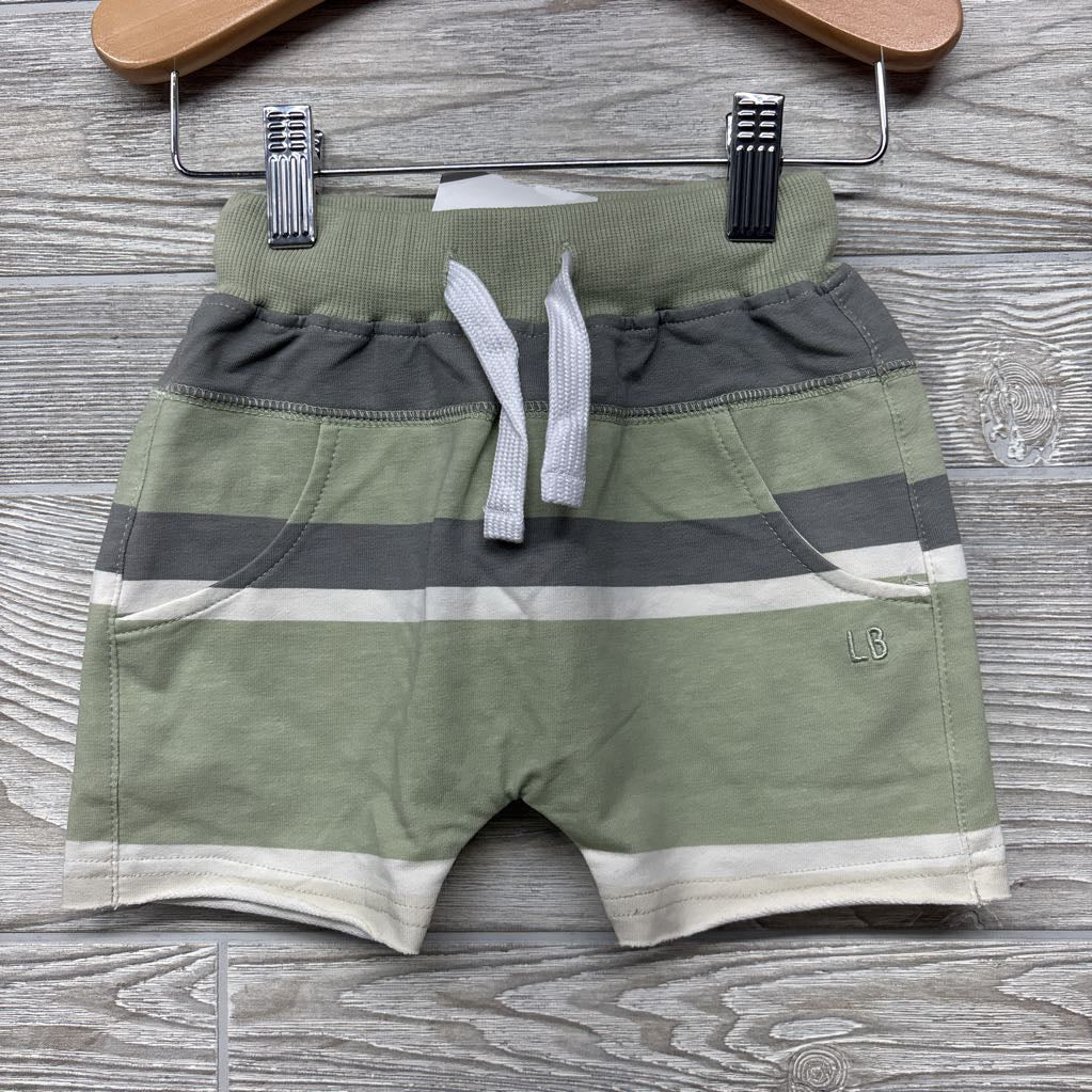 Drawstring French Terry Shorts Stripes 18-24M