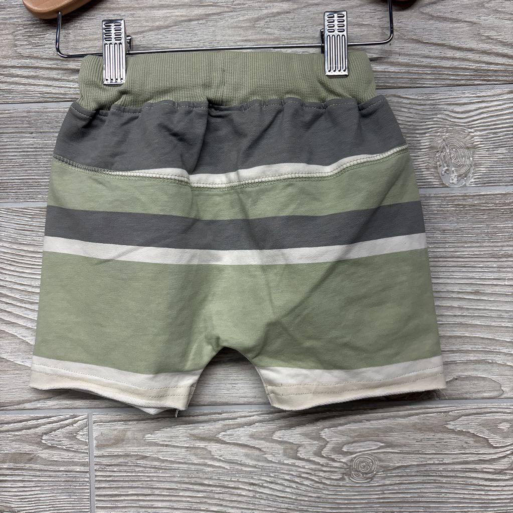 Drawstring French Terry Shorts Stripes 18-24M