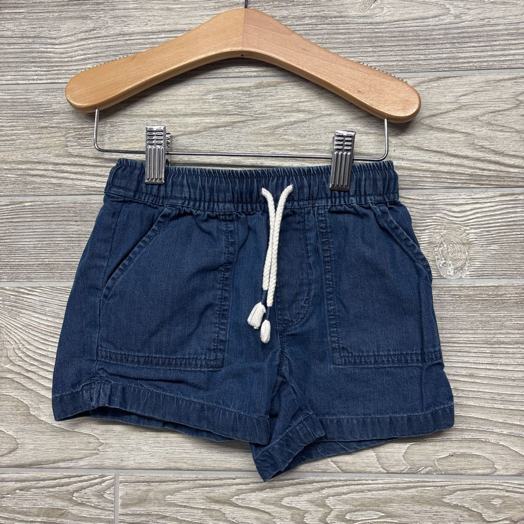 Pull On Drawstring Chambray Shorts 4