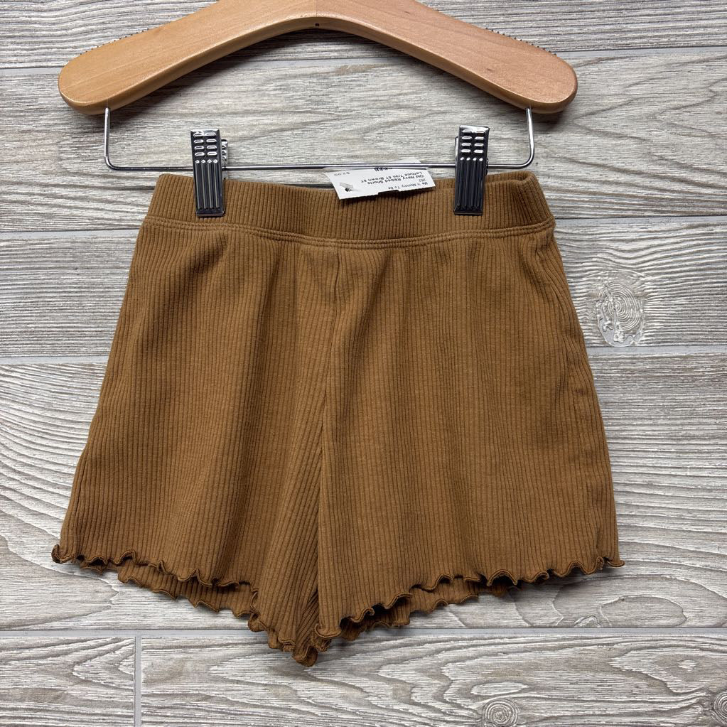 Ribbed Shorts Lettuce Trim 5T