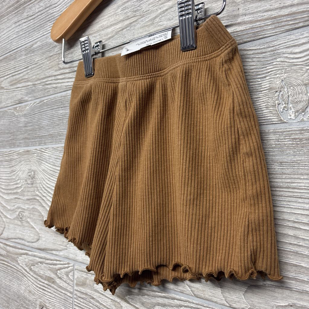 Ribbed Shorts Lettuce Trim 5T
