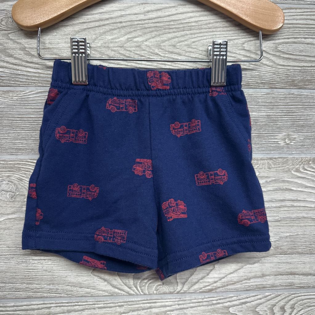 Shirt Rescue Time & French Terry Shorts Fire Trucks 9M