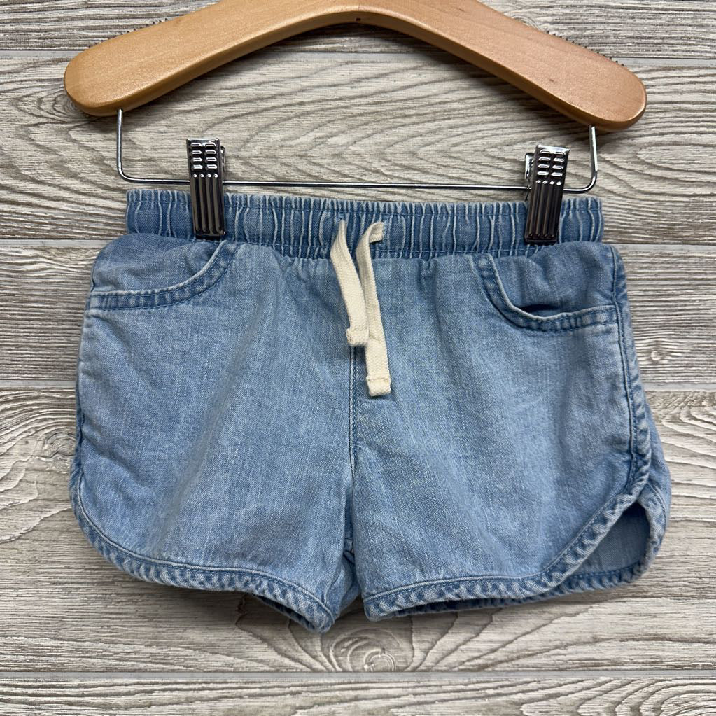 Chambray Drawstring Shorts 4T