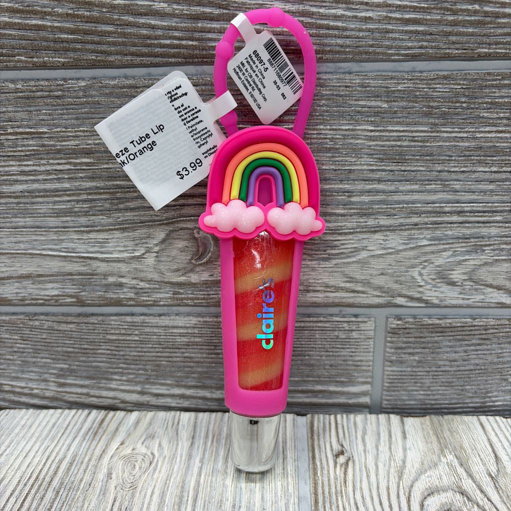 NEW Squeeze Tube Lip Gloss Rainbow