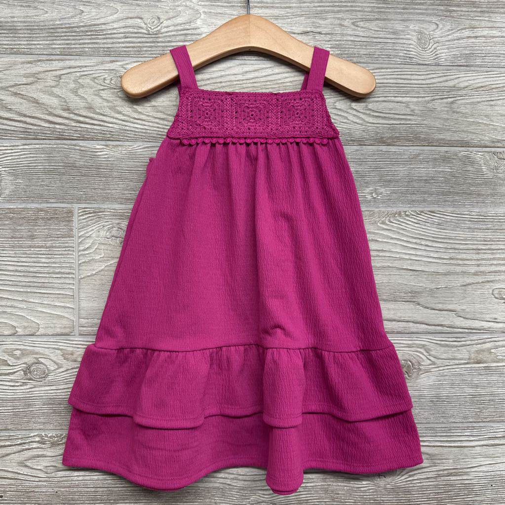 NEW Macrame Sleeveless Tiered Dress 3t