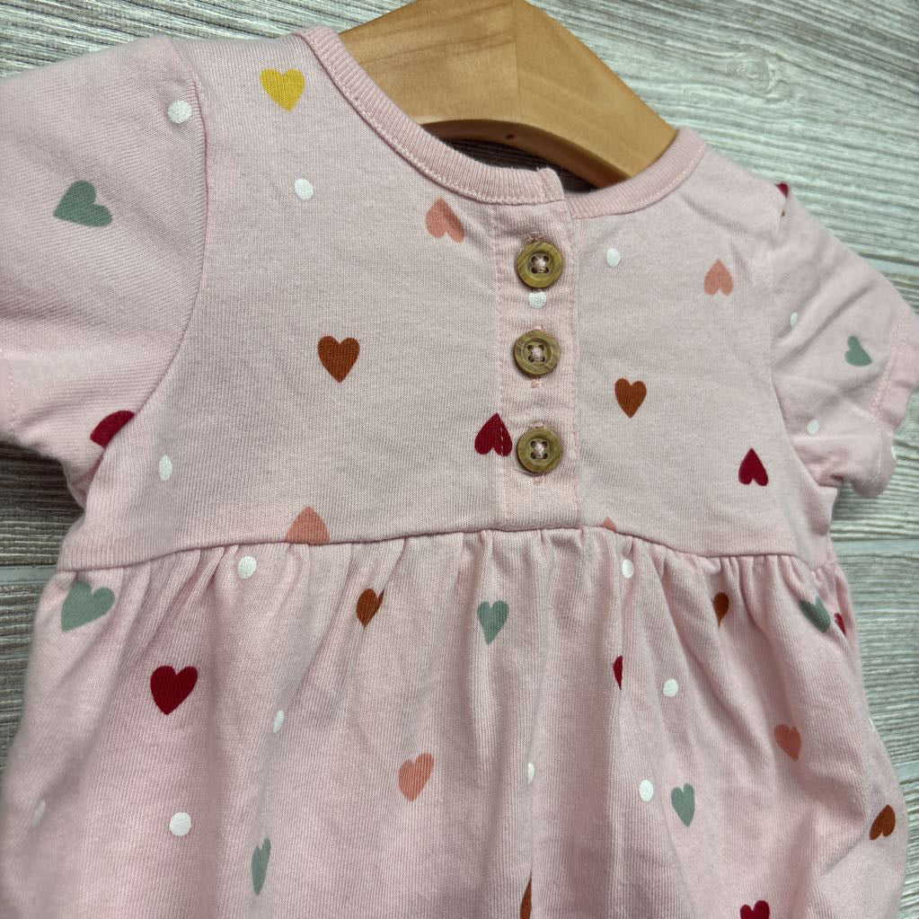 Bubble Romper Hearts 3-6M