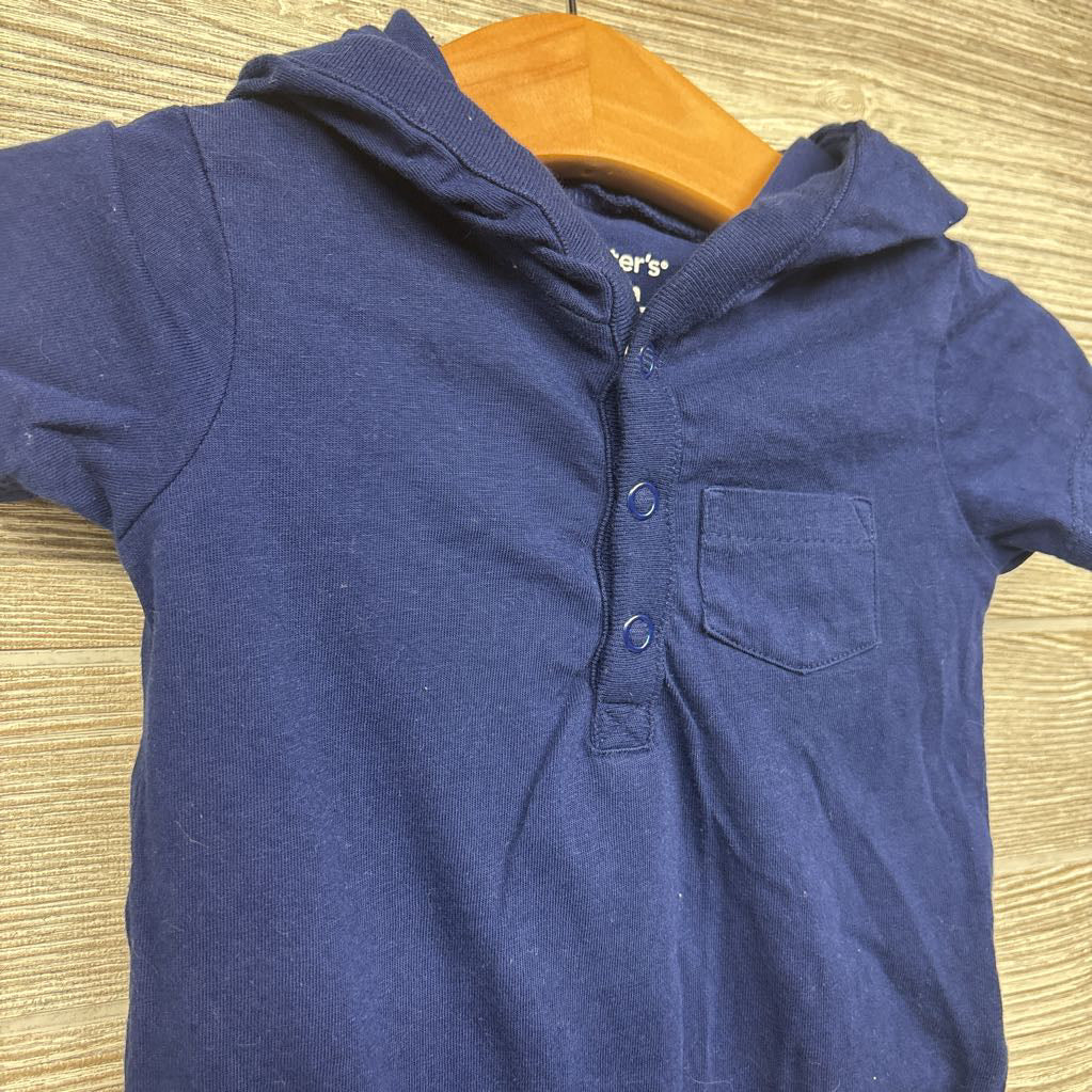 Pocket Henley W/ Hood 12M