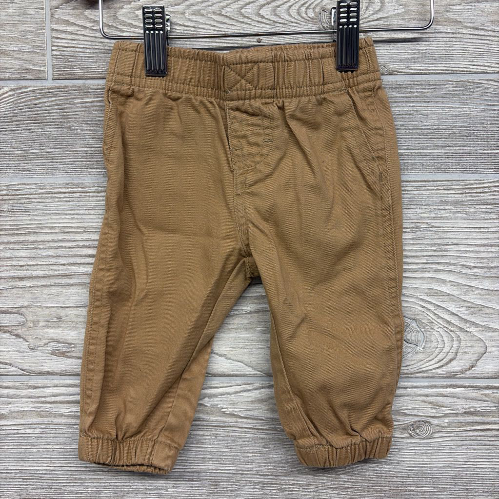 LS Plaid Button Up Bodysuit & Pull On Joggers 6M