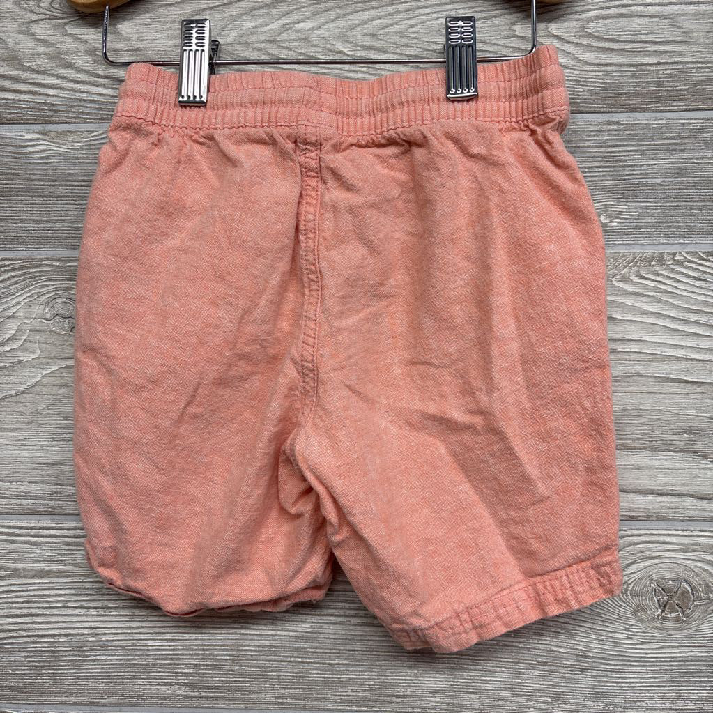 Pull On Drawstring Linen Blend Shorts 4T