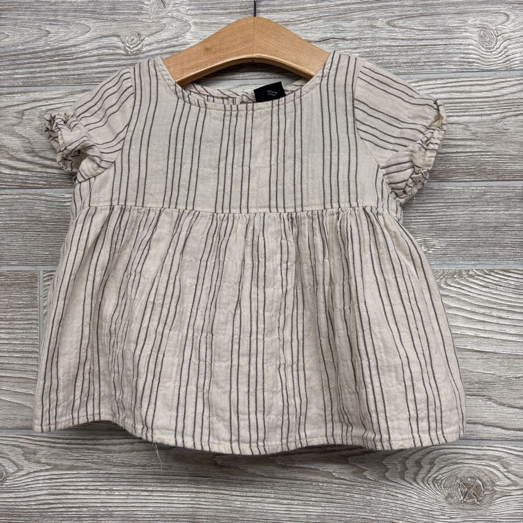Gauze Peplum Shirt & Skirt Stripes 18M
