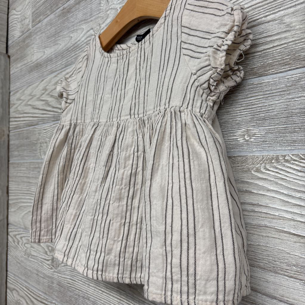 Gauze Peplum Shirt & Skirt Stripes 18M