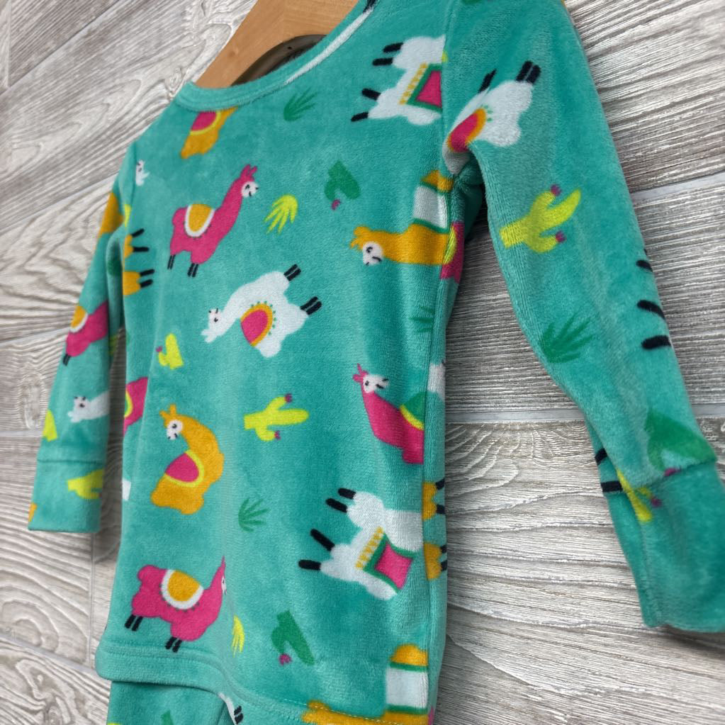 2 Pc LS Cozy PJs Alpacas 12M