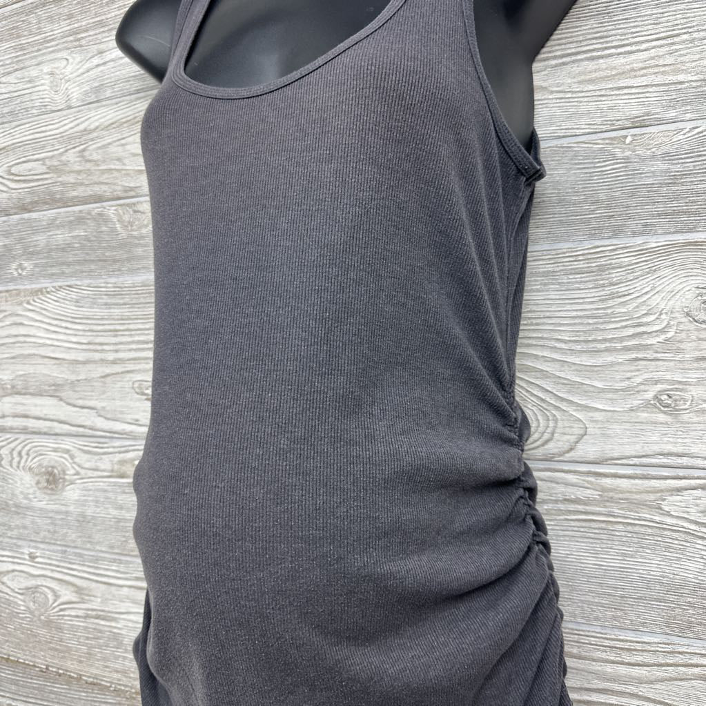Rouched Ribbed Tank Top Large