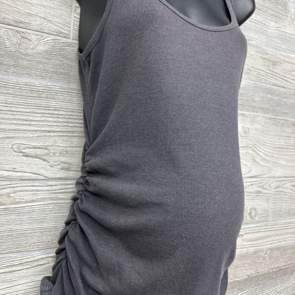 Rouched Ribbed Tank Top Large