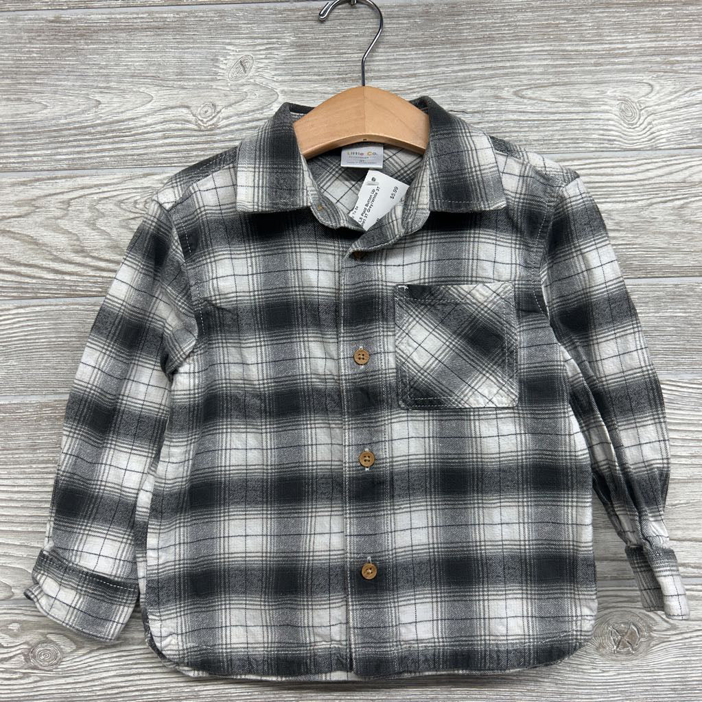 LS Plaid Button Up Flannel Shirt 3T