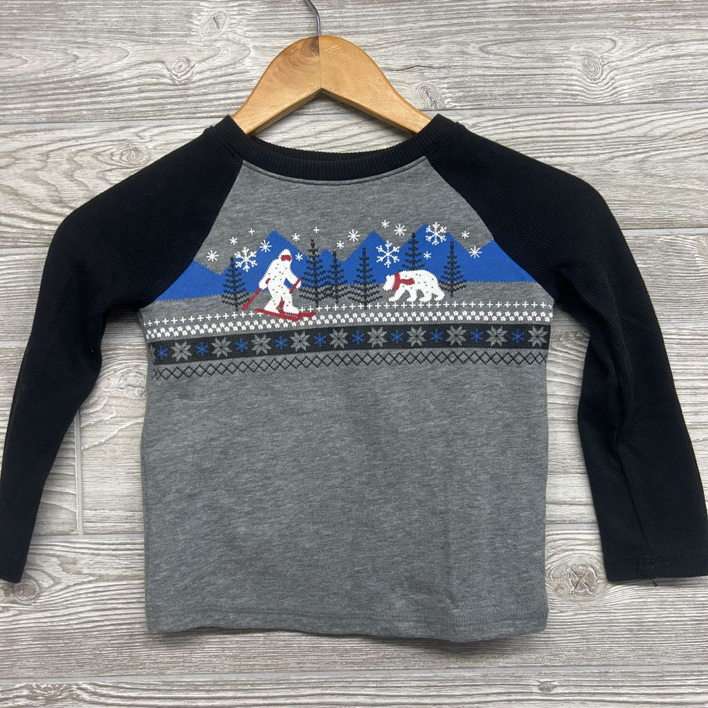 LS Ribbed Shirt Yeti Skiing 4T