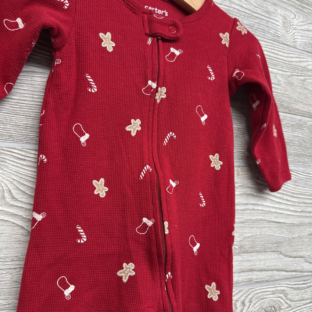 Waffle Knit Sleeper Stockings Gingerbread Men 9M