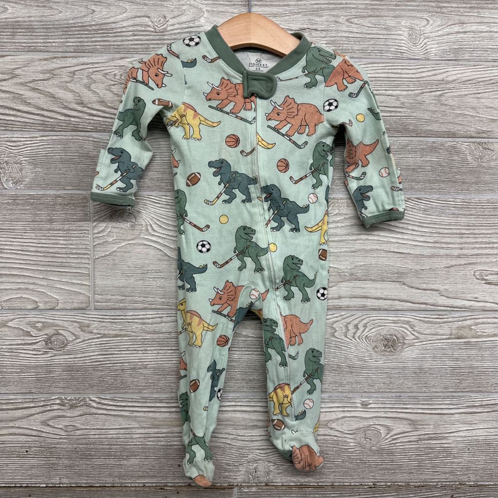 Sleeper Dinosaurs Playing Hockey 3-6M