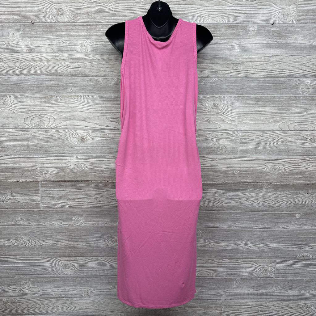 Ribbed Tank Henley Midi Dress XL