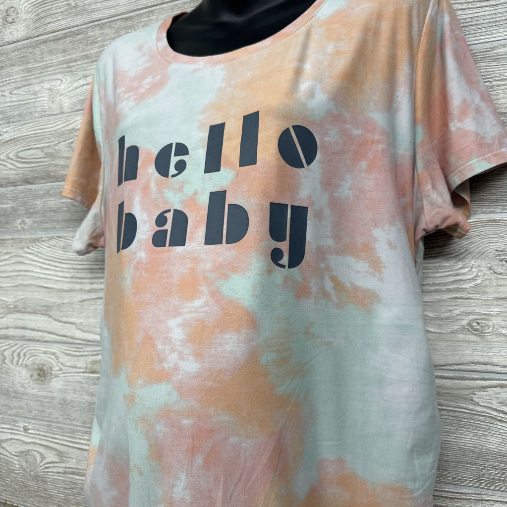 Rouched Shirt Tie Dye Hello Baby XL