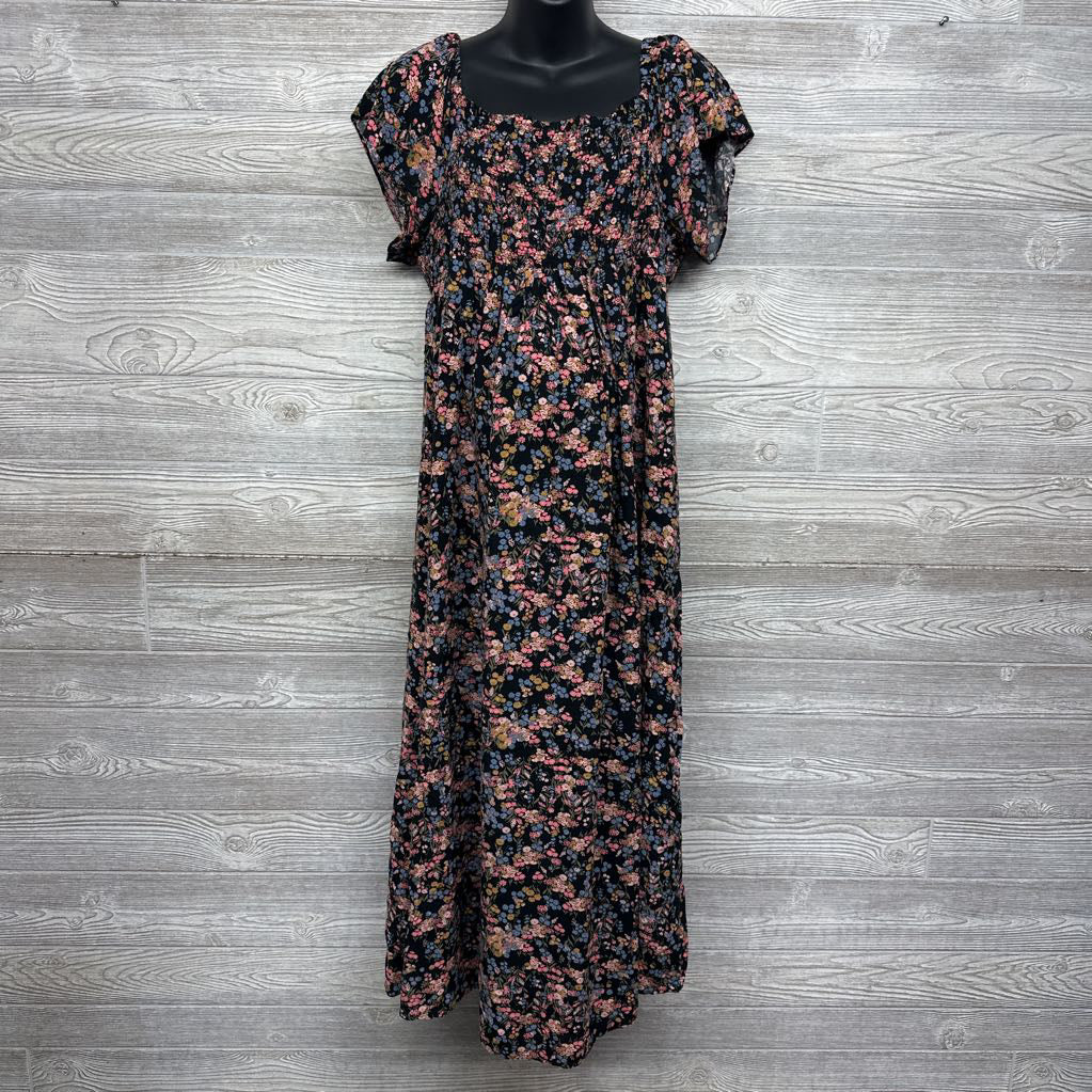 Smocked Off Shoulder Floral Maxi Dress XL