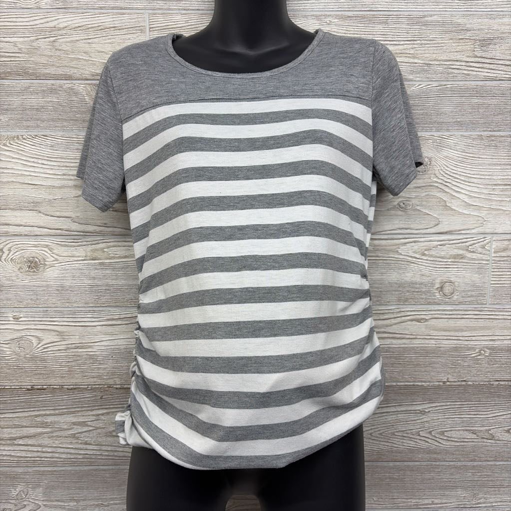Ruched Shirt Stripes Large