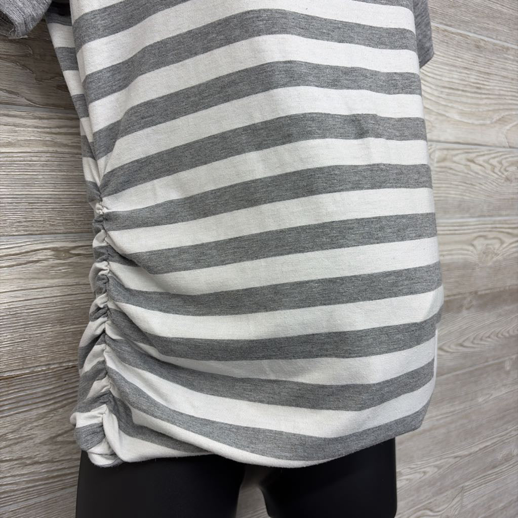Ruched Shirt Stripes Large