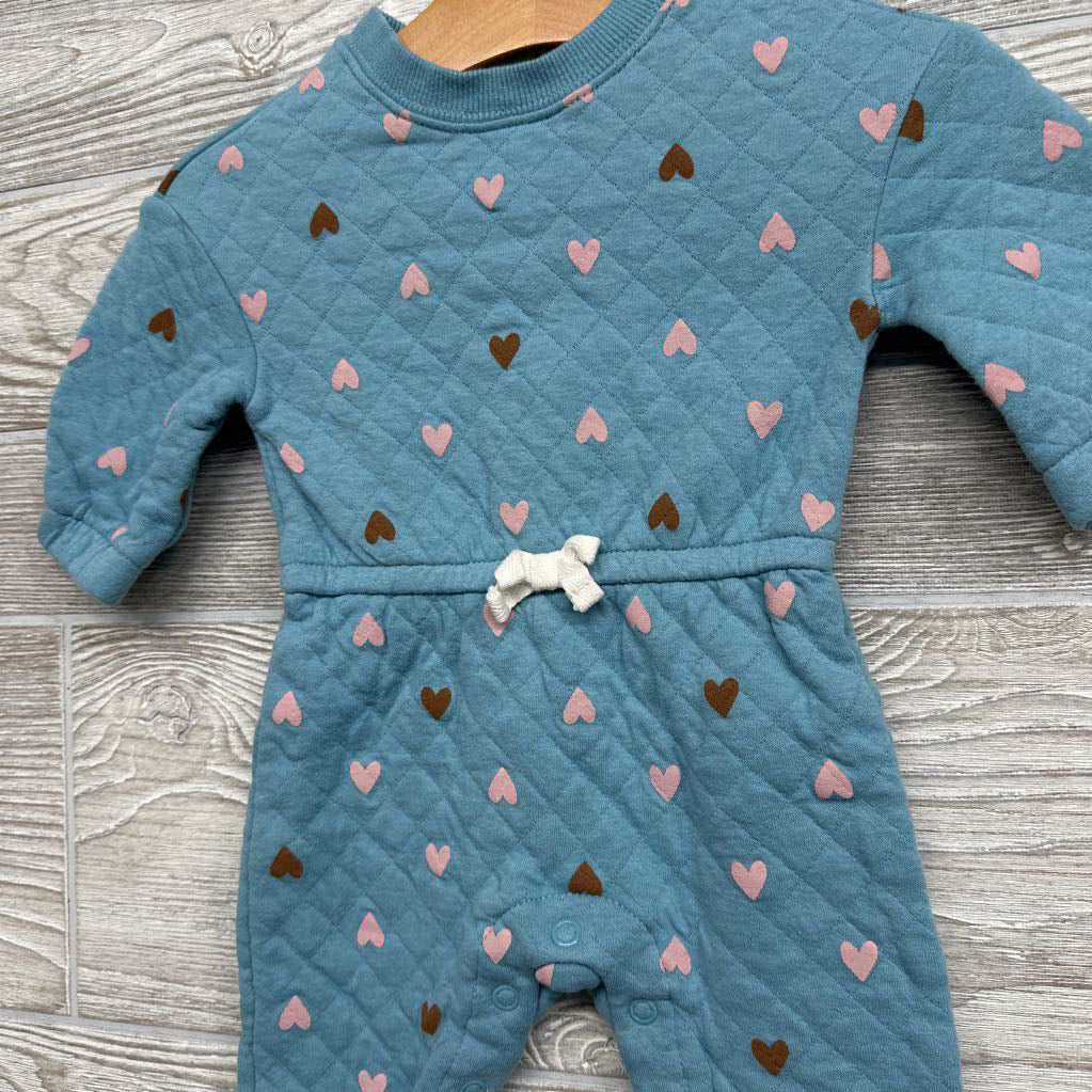 LS Quilted Outfit Hearts 3M