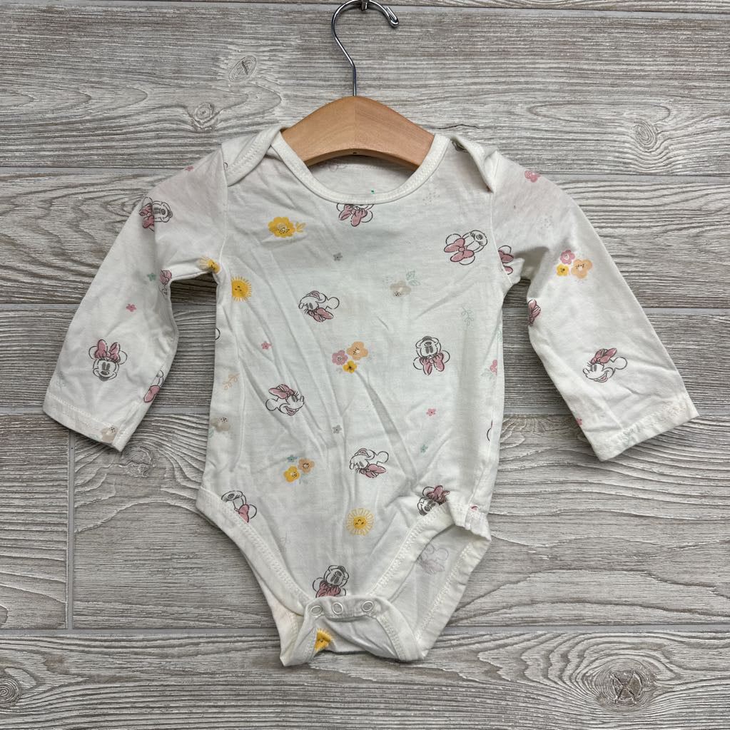 Quilted Overalls & LS Bodysuit Minnie Mouse Suns 6-9M