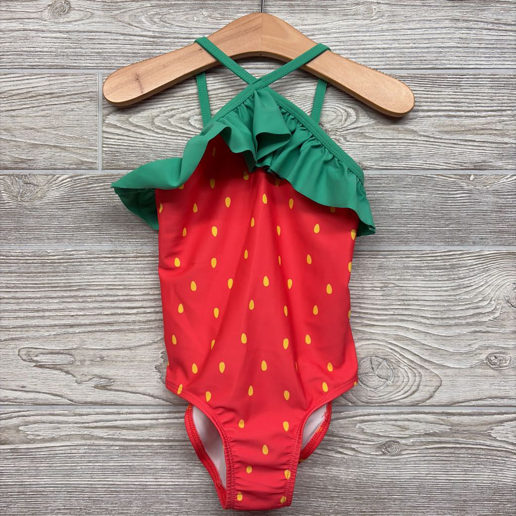 Ruffle Strawberry Swimsuit 4T
