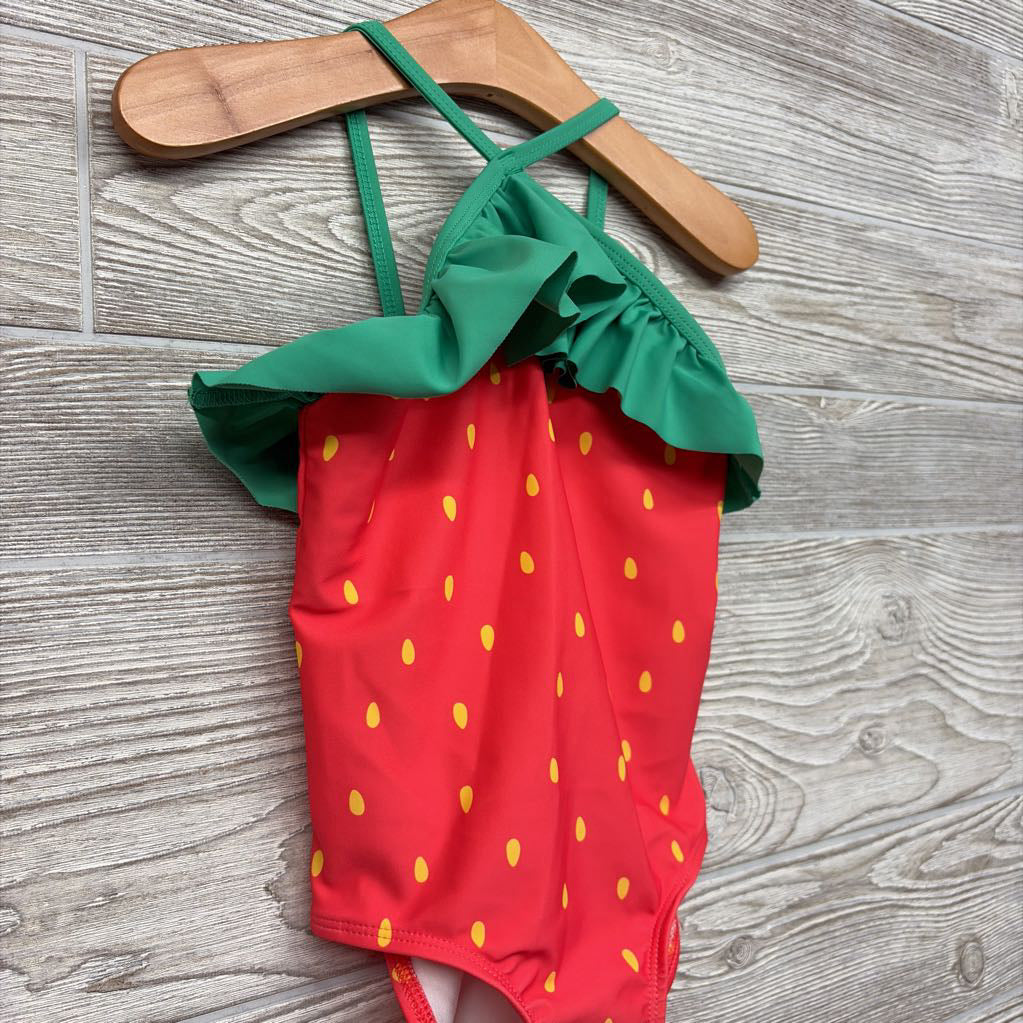 Ruffle Strawberry Swimsuit 4T