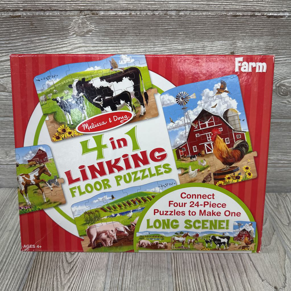 Farm Scene 4 In 1 Linking Puzzles
