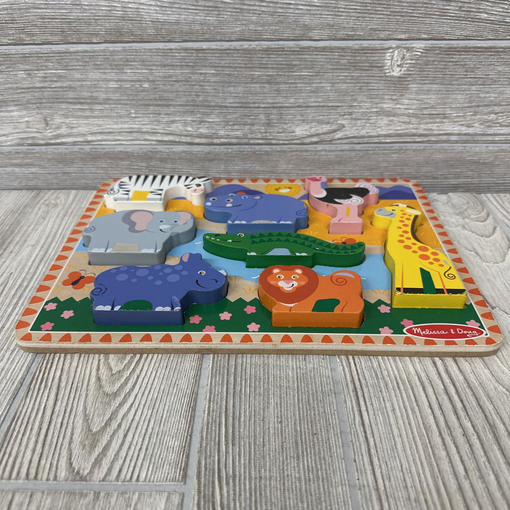 Chunky Wooden Safari Animals Puzzle