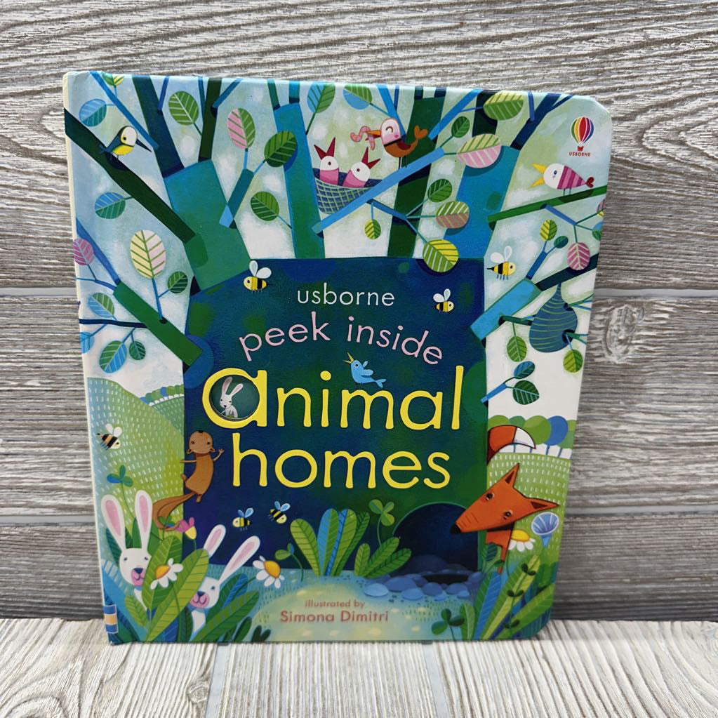 Usborne Peek Inside Animal Homes Hardcover Book